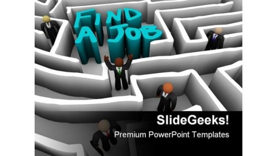 People Find A Job Competition PowerPoint Themes And PowerPoint Slides 0411