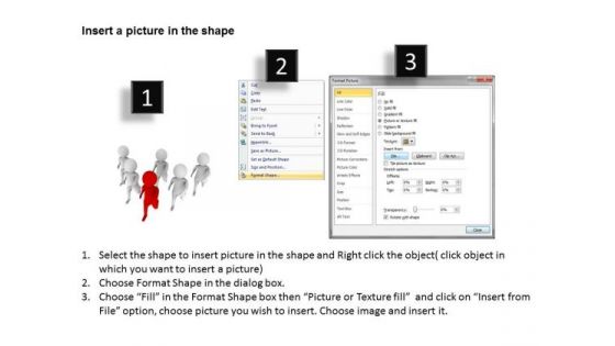 People In Business 3d Men Running With A Red Leader PowerPoint Slides