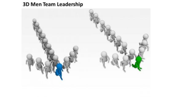 People In Business 3d Men Team Leadership PowerPoint Templates