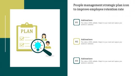 People Management Strategic Plan Icon To Improve Employee Retention Rate Rules Pdf