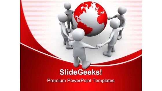 People Of The World Globe PowerPoint Templates And PowerPoint Backgrounds 0311