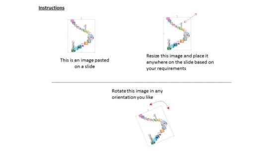 People On Cubes With Icons PowerPoint Templates