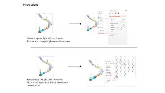 People On Cubes With Icons PowerPoint Templates