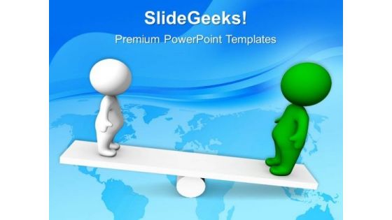 People On Seesaw Business PowerPoint Templates And PowerPoint Themes 0712