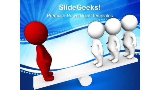 People On Seesaw Teamwork PowerPoint Templates And PowerPoint Themes 0612