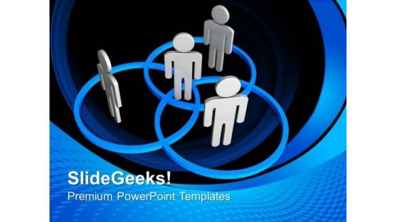 People Stand In Circle Communication PowerPoint Templates And PowerPoint Themes 0712