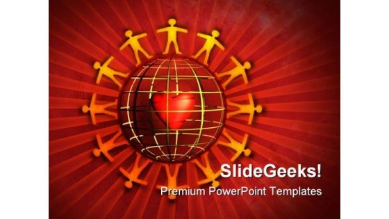 People Talk Globe PowerPoint Template 0810