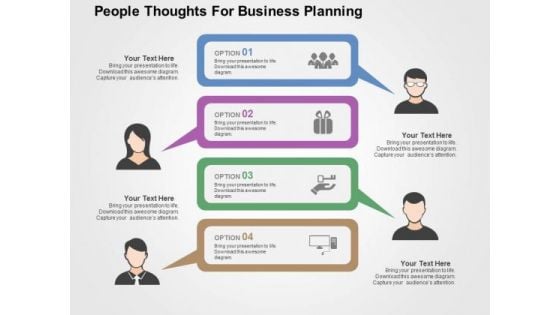 People Thoughts For Business Planning PowerPoint Templates