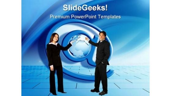 People With At Sign Globe PowerPoint Themes And PowerPoint Slides 0211 People With At Sign Globe PowerPoint Themes And PowerPoint Slides 0211