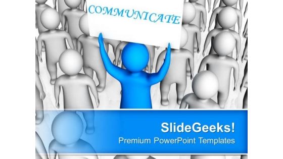 People With One Stand Out For Communication PowerPoint Templates Ppt Backgrounds For Slides 0413