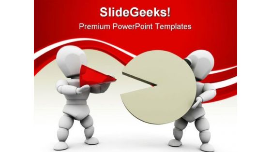 People With Pie Chart Business PowerPoint Templates And PowerPoint Backgrounds 0711