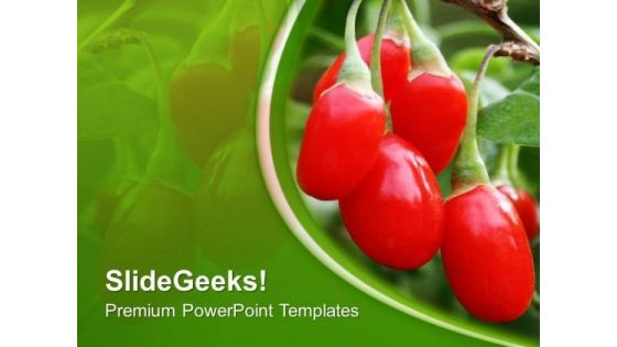 Pepper Graphics With Green Background PowerPoint Templates Ppt Backgrounds For Slides 0713