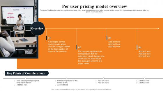 Per User Pricing Model Overview Layered Pricing Strategy For Managed Services Slides Pdf