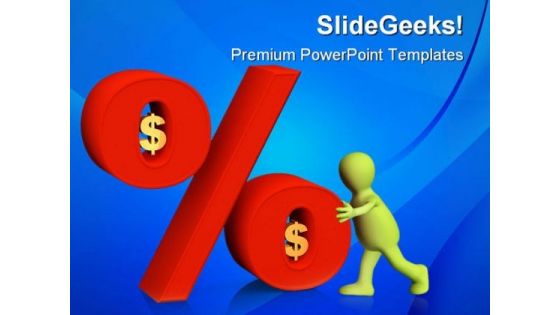 Percent In Dollars Money PowerPoint Themes And PowerPoint Slides 0411