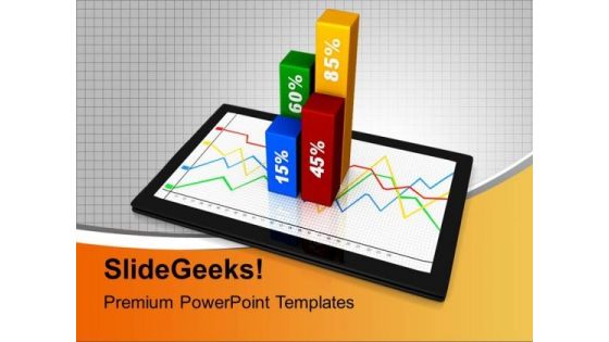 Percentage Graph On Computer Table Business PowerPoint Templates Ppt Backgrounds For Slides 1212