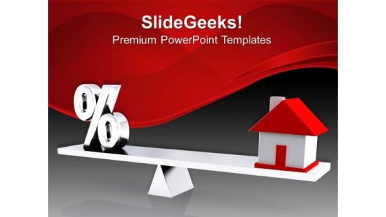 Percentage Symbol And Real Estate PowerPoint Templates And PowerPoint Themes 0712