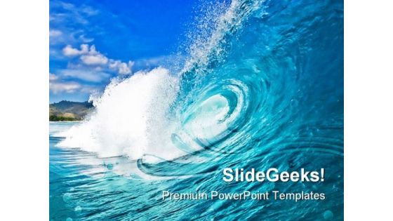 Perfect Wave Beach PowerPoint Templates And PowerPoint Backgrounds 0711