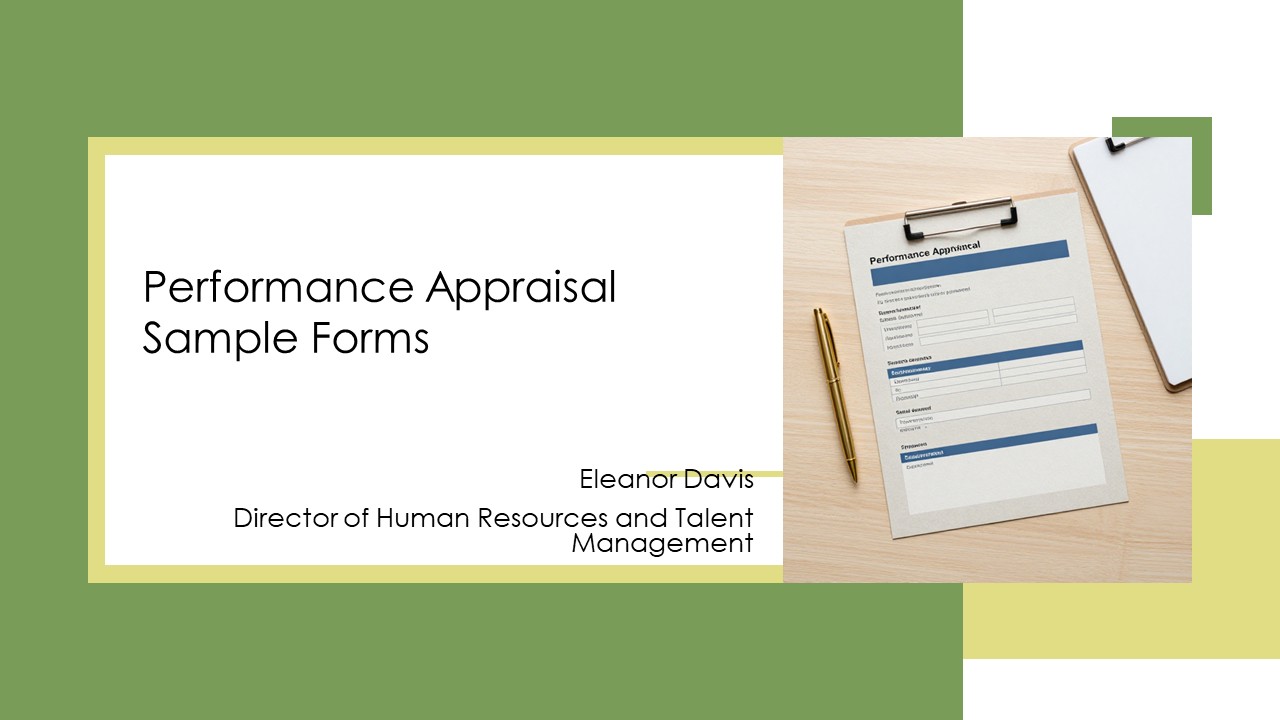 Performance Appraisal Sample Forms PPT Demonstration VM