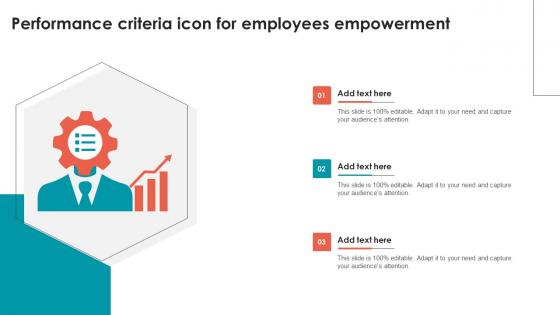 Performance Criteria Icon For Employees Empowerment Designs Pdf