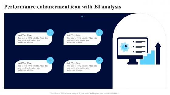 Performance Enhancement Icon With BI Analysis Information Pdf