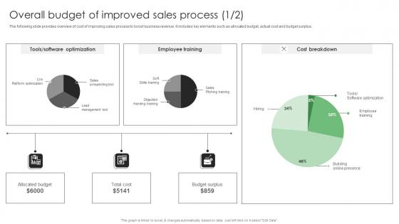 Performance Enhancement Plan Overall Budget Of Improved Sales Process Professional Pdf