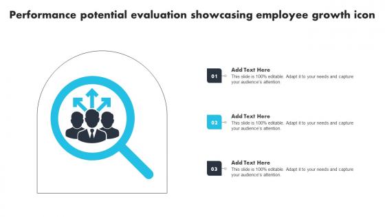 Performance Potential Evaluation Showcasing Employee Growth Icon Ideas Pdf
