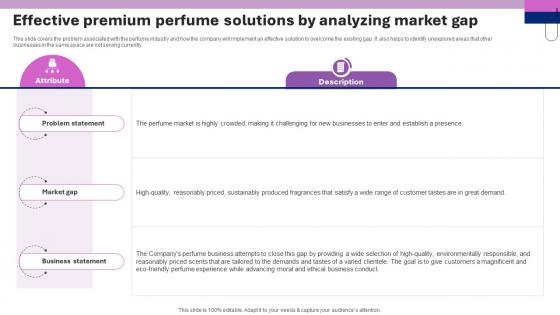 Perfume Manufacturing Business Plan Effective Premium Perfume Solutions By Analyzing BP SS V