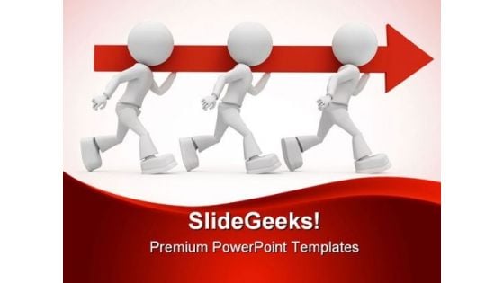 Person Carrying Arrow Metaphor PowerPoint Themes And PowerPoint Slides 0511