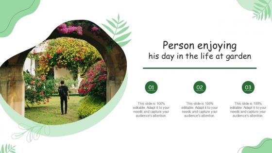 Person Enjoying His Day In The Life At Garden Person Enjoying His Day In The Life At Garden
