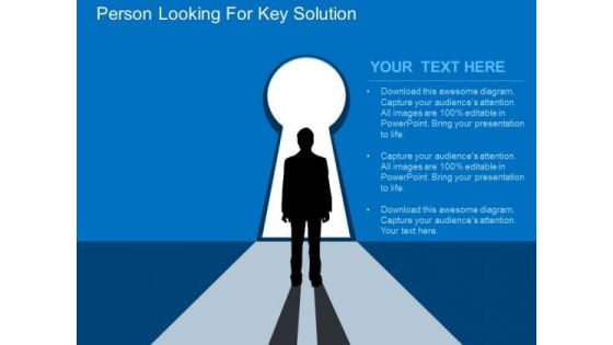 Person Looking For Key Solution PowerPoint Templates