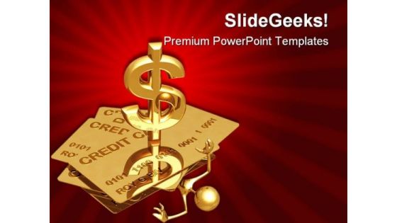 Person Under Credit Finance PowerPoint Themes And PowerPoint Slides 0511