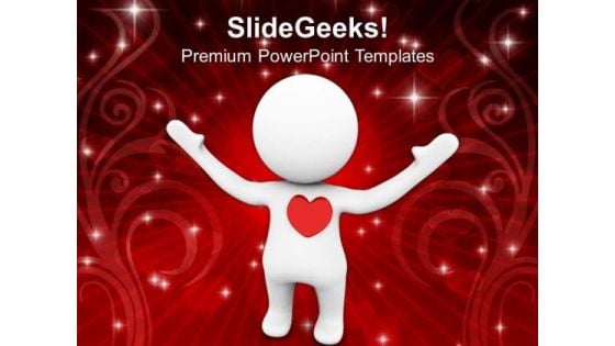 Person With A Red Heart Concept Of Love PowerPoint Templates Ppt Backgrounds For Slides 0213 Person With A Red Heart Concept Of Love PowerPoint Templates Ppt Backgrounds For Slides 0213