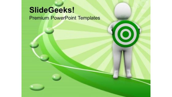 Person With A Target Marketing PowerPoint Templates Ppt Backgrounds For Slides 0413