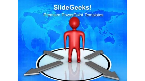 Person With Choice Business Arrows PowerPoint Templates And PowerPoint Themes 0612 Person With Choice Business Arrows PowerPoint Templates And PowerPoint Themes 0612