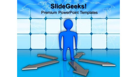 Person With Global Business Arrows PowerPoint Templates And PowerPoint Themes 0612 Person With Global Business Arrows PowerPoint Templates And PowerPoint Themes 0612