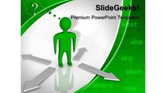 Person With Question Arrows PowerPoint Templates And PowerPoint Themes 0612 Person With Question Arrows PowerPoint Templates And PowerPoint Themes 0612