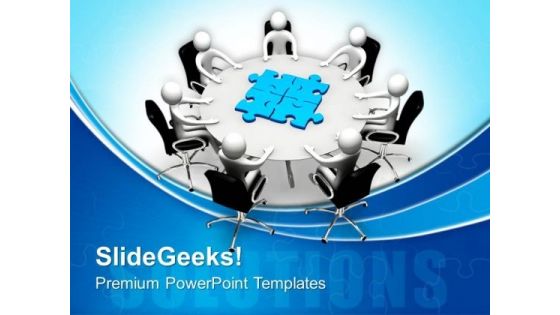 Person With Table Puzzle Jigsaw PowerPoint Templates And PowerPoint Themes 0712