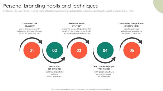 Personal Branding Habits And Techniques Entrepreneurs Roadmap To Effective Portrait Pdf