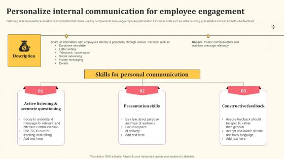 Personalize Internal Communication For Employee Engagement Detailed Personnel Microsoft Pdf