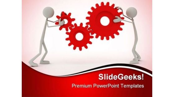 Persons With Cog Wheels Industrial PowerPoint Templates And PowerPoint Backgrounds 0311