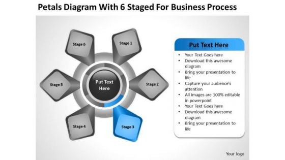 Petals Diagram With 6 Staged For Business Process Ppt Plan Help PowerPoint Templates