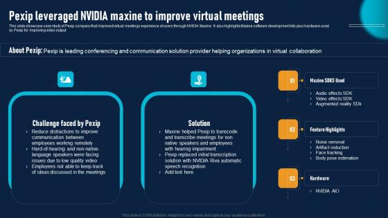 Pexip Leveraged NVIDIA Maxine NVIDIA AI To Improve Virtual Communication Experience Microsoft Pdf Pexip Leveraged NVIDIA Maxine NVIDIA AI To Improve Virtual Communication Experience Microsoft Pdf