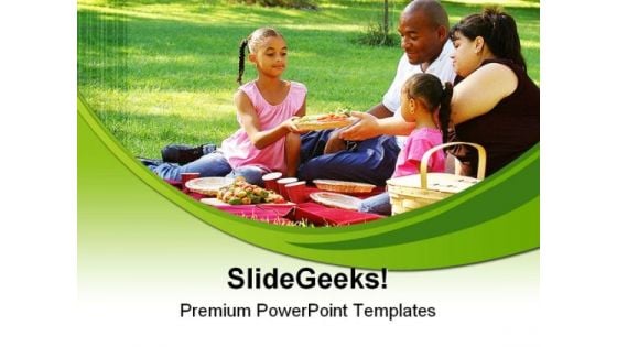 Picnic In The Park Family PowerPoint Templates And PowerPoint Backgrounds 0311 Picnic In The Park Family PowerPoint Templates And PowerPoint Backgrounds 0311