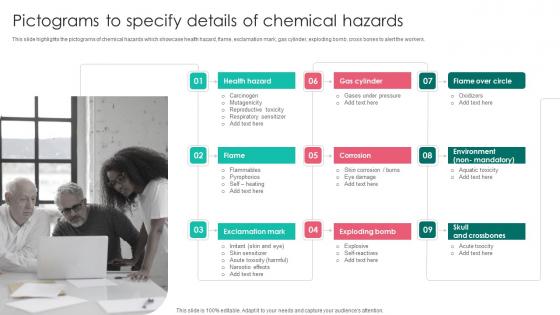 Pictograms To Specify Details Workplace Safety Protocol And Security Practices Download Pdf