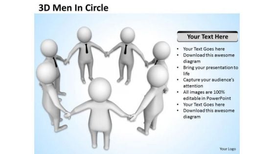 Pictures Of Business Men 3d Circle PowerPoint Slides