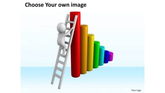 Pictures Of Business Men 3d Person Ladder Destination PowerPoint Slides