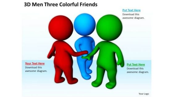 Pictures Of Business Men 3d Three Colorful Friends PowerPoint Slides Pictures Of Business Men 3d Three Colorful Friends PowerPoint Slides