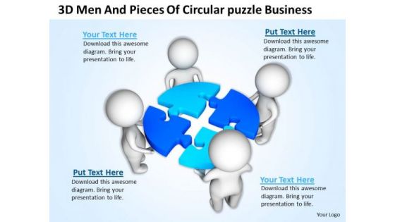 Pictures Of Business Men Circular Puzzle PowerPoint Presentation Slides