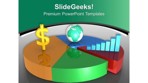 Pie And Bar Chart For Global Business PowerPoint Templates Ppt Backgrounds For Slides 0513