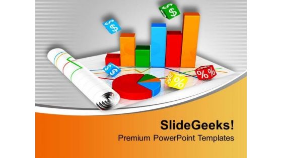 Pie And Bar Graph For Business Strategy PowerPoint Templates Ppt Backgrounds For Slides 0613